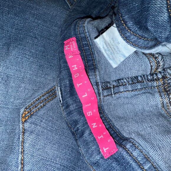 Tinseltown Women's Blue Short Overalls - Picture 7 of 8